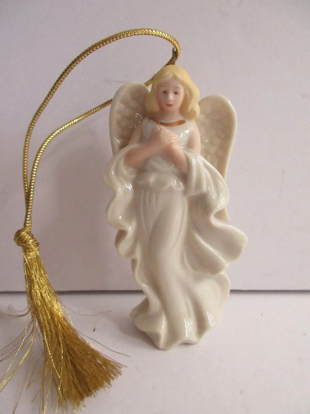 Lenox Angel Porcelain Christmas Ornament Christmas Tree Decoration Gold Tassel